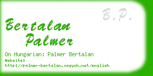 bertalan palmer business card